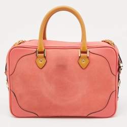 Aspinal Of London Tri Color Nubuck Leather Small Briefcase