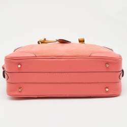 Aspinal Of London Tri Color Nubuck Leather Small Briefcase