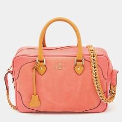 Aspinal Of London Tri Color Nubuck Leather Small Briefcase