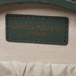 Aspinal Of London Green Croc Embossed Leather Hat Box Top Handle Bag