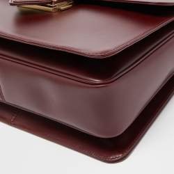 Aspinal Of London Burgundy Leather Lion Lansdowne Top Handle Bag