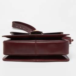 Aspinal Of London Burgundy Leather Lion Lansdowne Top Handle Bag