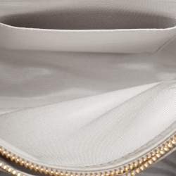 Aspinal Of London Grey Croc Embossed Leather Mayfair Top Handle Bag