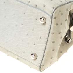 مملوكة مسبقًا  حقيبة يد آسبري بيلغرافيا جلد نعام خضراء ليموني افوكادو