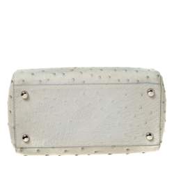 مملوكة مسبقًا  حقيبة يد آسبري بيلغرافيا جلد نعام خضراء ليموني افوكادو