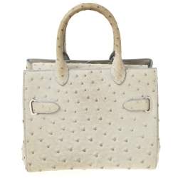 مملوكة مسبقًا  حقيبة يد آسبري بيلغرافيا جلد نعام خضراء ليموني افوكادو