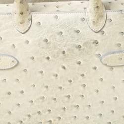 مملوكة مسبقًا  حقيبة يد آسبري بيلغرافيا جلد نعام خضراء ليموني افوكادو