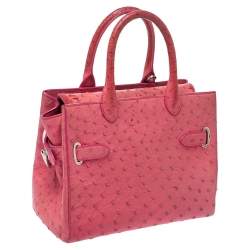 Asprey Pink Ostrich Belgravia Tote