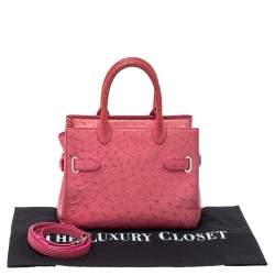 Asprey Pink Ostrich Belgravia Tote