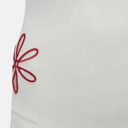 Pre Owned Asta Resort Off White Stretch Crepe Stella Maxi Dress S