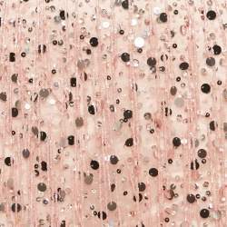 Pre Owned تنورة ميني أستا ريزورت ياسمين شبك مزينة وردي مقاس متوسط (ميديوم)