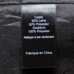 Pre Owned Astr The Label Black & Beige Checkered Wool Open Front Cora Coat S