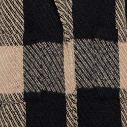 Pre Owned Astr The Label Black & Beige Checkered Wool Open Front Cora Coat S