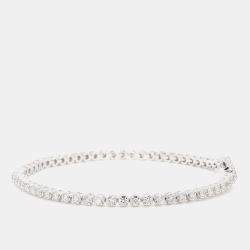 Pre Owned 2.05 cts Round Lab Grown Diamond 14k White Gold Luxe Tennis Bracelet