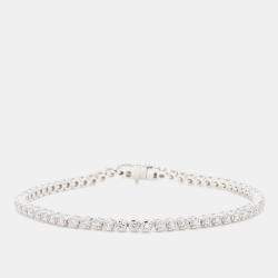 Pre Owned 2.05 cts Round Lab Grown Diamond 14k White Gold Luxe Tennis Bracelet