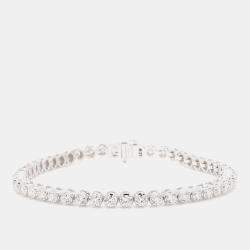 Pre Owned 5.05 cts Round Lab Grown Diamond 14k White Gold Luxe Tennis Bracelet