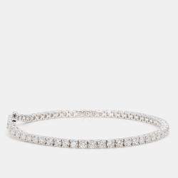 مملوكة مسبقًا 5.07 cts Round Lab Grown Diamond 14k White Gold Classic Tennis Bracelet