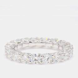 Pre Owned 3.99 cts Round Lab Grown Diamond 14k White Gold Eternity Band US 7
