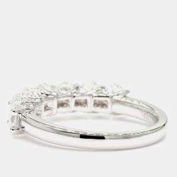 Pre Owned 2.02 cts Oval Lab Grown Diamond 14k White Gold 7 Stone Wedding Band