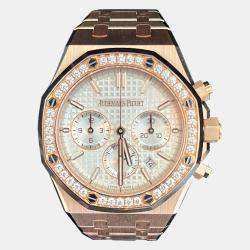 Audemars Piguet White Royal Oak Chronograph 26715OR.ZZ.1356OR.01 Men's Wristwatch 38 mm