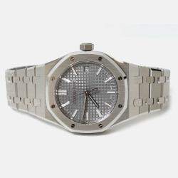 Pre Owned Audemars Piguet Royal Oak 15550ST.OO.1356ST.07 Automatic Grey Stainless Steel Women's Wristwatch 37 mm