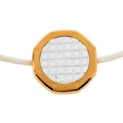 Audemars Piguet White Royal Oak Gold Plated Cord Bracelet