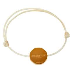 Audemars Piguet White Royal Oak Gold Plated Cord Bracelet