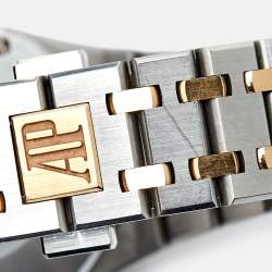 Pre Owned Audemars Piguet 18K Rose Gold Stainless Steel Royal Oak 67650SR.OO.1261SR.01 Women's Wristwatch 33 mm