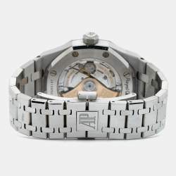 Audemars Piguet Grey Ruthenium “Grande Tapisserie” Stainless Steel Diamond Royal Oak 5451ST.ZZ.1256ST.02 Unisex Wristwatch 37 mm