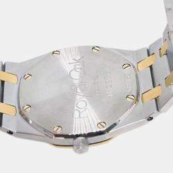 Audemars Piguet Black 18k Yellow Gold Stainless Steel Royal Oak Quartz Women's Wristwatch 33 mm