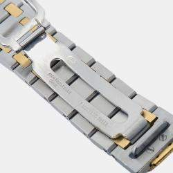 Audemars Piguet Black 18k Yellow Gold Stainless Steel Royal Oak Quartz Women's Wristwatch 33 mm