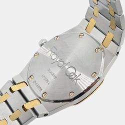 Audemars Piguet Black 18k Yellow Gold Stainless Steel Royal Oak Quartz Women's Wristwatch 33 mm