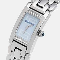 Audemars Piguet Blue Stainless Steel Diamond Promesse 67259ST.ZZ.1156ST03 Women's Wristwatch 20 mm