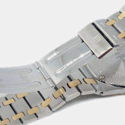 Audemars Piguet Black 18k Yellow Gold Stainless Steel Royal Oak Quartz Women's Wristwatch 33 mm