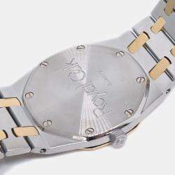 Audemars Piguet Black 18k Yellow Gold Stainless Steel Royal Oak Quartz Women's Wristwatch 33 mm