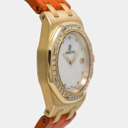 Audemars Piguet Royal Oak White Dial 18K Rose Gold Quartz Women's Wristwatch 33 mm