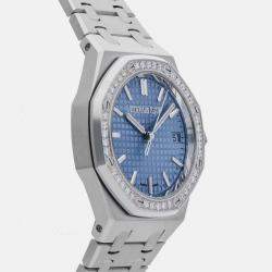 Pre Owned Pre-Owned Audemars Piguet Royal Oak "50th Anniversary" Edition 77451ST.ZZ.1361ST.01 Blue Automatic Stainless Steel Men's Wristwatch 34 mm