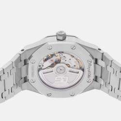 Pre Owned Pre-Owned Audemars Piguet Royal Oak "50th Anniversary" Edition 77451ST.ZZ.1361ST.01 Blue Automatic Stainless Steel Men's Wristwatch 34 mm