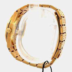 Pre Owned Audemars Piguet Royal Oak 14794BA.OO.0902BA.99 Automatic Skeleton 18K Yellow Gold Women’s Wristwatch 30 mm