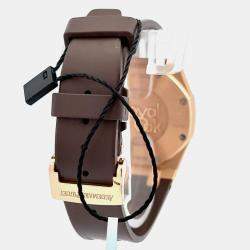 Pre Owned Audemars Piguet Royal Oak 67651OR.ZZ.D080CA.01 Quartz Brown 18K Rose Gold Women’s Wristwatch 33 mm