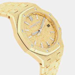Pre Owned Audemars Piguet Royal Oak Frosted Gold 77450BA.GG.1361BA.01 Automatic Gold 18k yellow gold Women's Wristwatch 34 mm