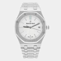 Pre Owned Audemars Piguet Royal Oak 77350ST.OO.1261ST.01 Automatic Silver Stainless Steel Women's Wristwatch 34 mm