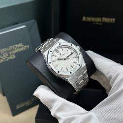 Pre Owned Audemars Piguet Royal Oak 77350ST.OO.1261ST.01 Automatic Silver Stainless Steel Women's Wristwatch 34 mm