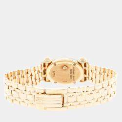 Pre Owned Pre-Owned Audemars Piguet 66960BA.ZZ.1071BA.01 White Quartz 18k Yellow Gold Diamond Women's Wristwatch 20 mm