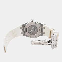Pre Owned Audemars Piguet Royal Oak 67600ST Quartz Silver Stainless Steel Women's Wristwatch 33 mm