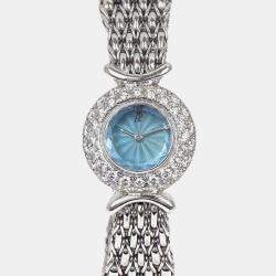Pre Owned Audemars Piguet Ice Blue 18K White Gold, Diamond Quartz Women's Wristwatch 20mm