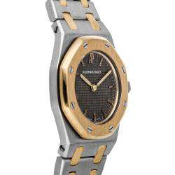 Audemars Piguet Grey 18K Yellow Gold And Stainless Steel Royal Oak 67075SA Women's Wristwatch 26 MM