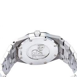 Audemars Piguet Silver Stainless Steel Diamond Royal Oak 67651ST.ZZ.1261ST.01 Women's Wristwatch 33 mm