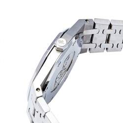 Audemars Piguet Silver Stainless Steel Diamond Royal Oak 67651ST.ZZ.1261ST.01 Women's Wristwatch 33 mm