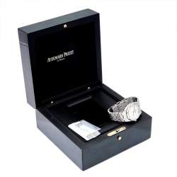 Audemars Piguet Silver Stainless Steel Diamond Royal Oak 67651ST.ZZ.1261ST.01 Women's Wristwatch 33 mm